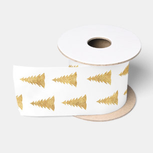 Gold Weihnachten Satinband