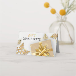 Gold Weihnachtsball Geschenk Gold Schneeflocken Ge Platzkarte