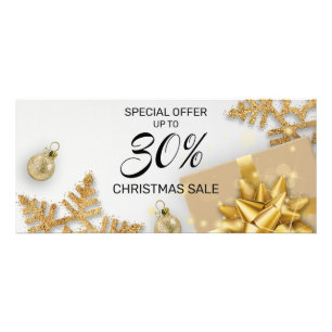 Gold Weihnachtsbälle Geschenk Gold Schneeflocken R Werbekarte