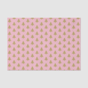 Gold Weihnachtsbaumstruktur rosa Tissue Paper Seidenpapier