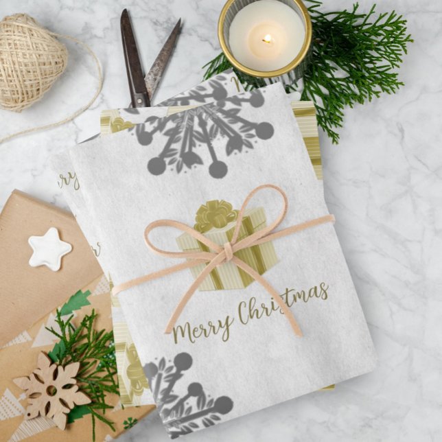 Gold Weihnachtsgeschenke Wrapping Paper Sheets Geschenkpapier Set (Gold Christmas Gift Wrapping Paper Sheets)