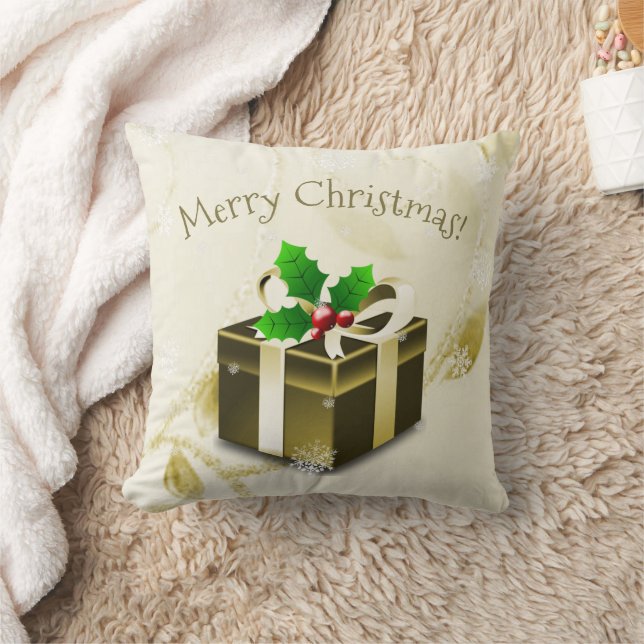 Gold Weihnachtsgeschenkkissen Kissen (Decke)