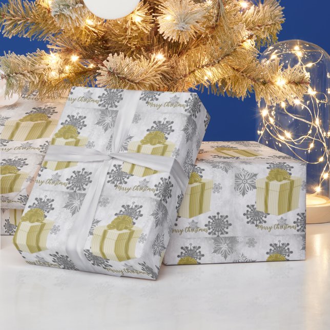 Gold Weihnachtsgeschenkpapier Geschenkpapier (Feiertage)
