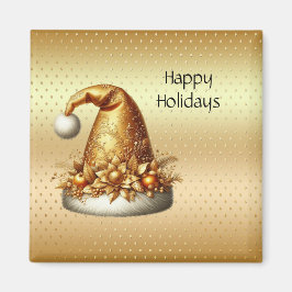Gold Weihnachtsmannmütze Holiday Magnet