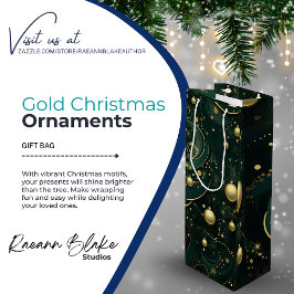 Gold Weihnachtsschmuck Geschenktasche Geschenktüte Für Weinflaschen