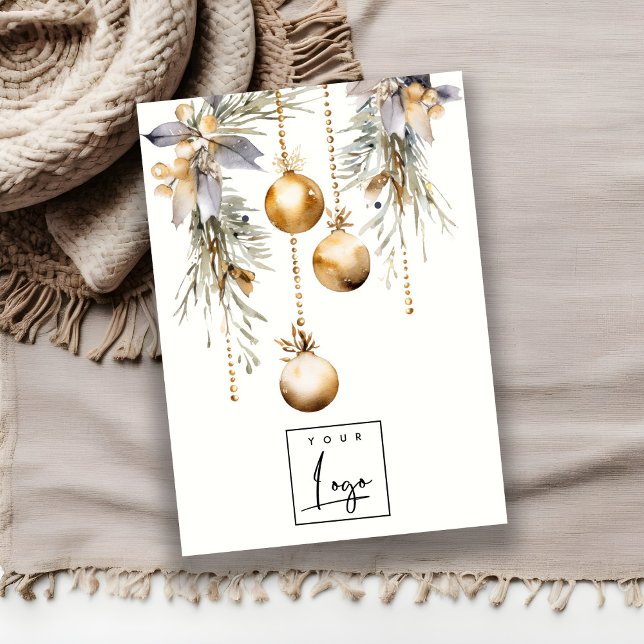 Gold Weihnachtsschmuck-Logo Offering Stud Holder Visitenkarte (Von Creator hochgeladen)