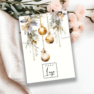 Gold Weihnachtsschmuck Logo verdienen Nekklace Visitenkarte