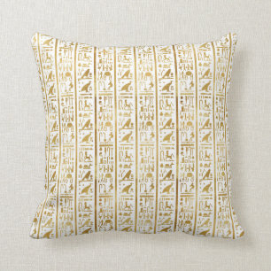 Gold & Weiß Ägypten Ägyptisch Glam Modern Chic Kissen