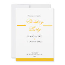 Gold & Weiß Elegantes Hochzeitseinladungsdesign