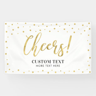 Gold & Weiß   Moderne Cheers für alle Anlässe Part Banner