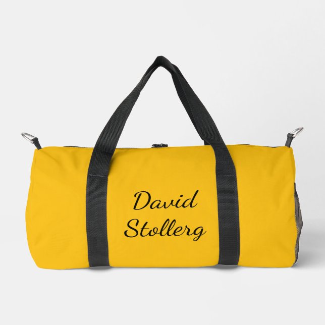 Gold & Weiß Stylisch  Duffle Bag (Vorderseite)