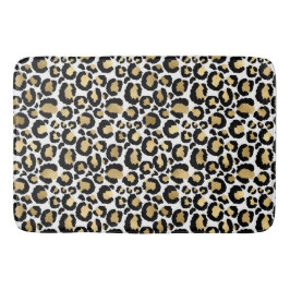 Gold-, Weiß- und Schwarzleopardruckbadematte Badematte