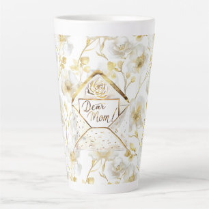 Gold Weiße Florale Mutter Weihnachten Milchtasse