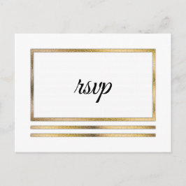 Gold | Weiße, moderne, einfache, elegante UAWG Einladungspostkarte