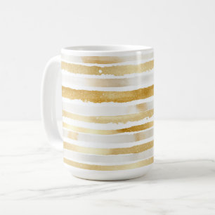 Gold Weiße Streifen  Kaffeetasse