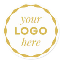 Gold Weißer Benutzerdefinierter Logo-Scheiben-Rund