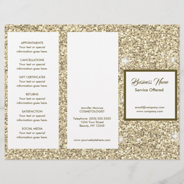 Gold Wellness-Center, Massage, Friseurmenü und Pre Flyer (Vorne)
