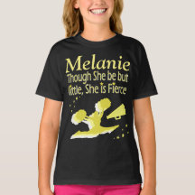 GOLD WENIG, ABER FIERCE CHEERLEADER CUSTOM T SHIRT