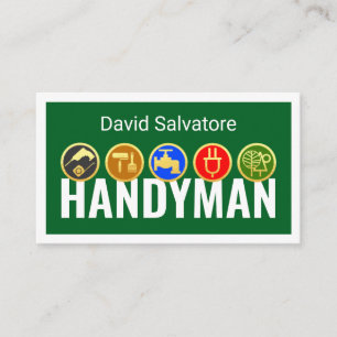 Gold Werkzeuge auf Handyman Service Visitenkarte