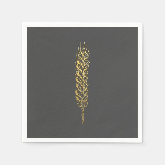 Gold Wheat Napkins Serviette (Vorderseite)
