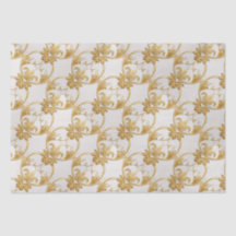 Gold White AI Art Tissue Paper