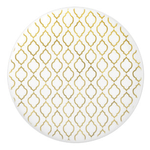 Gold & White arabisches marokkanisches Glamour ind Keramikknauf