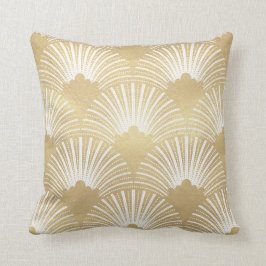Gold & White Art-Deko Muster 23 Kissen