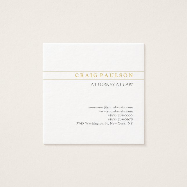 Gold & White Berater Anwalt Beruf Dick (Vorderseite)