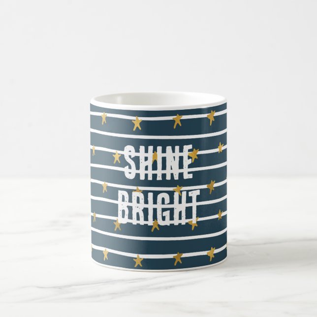 Gold White Blue US Flagge Kaffeetasse (Mittel)