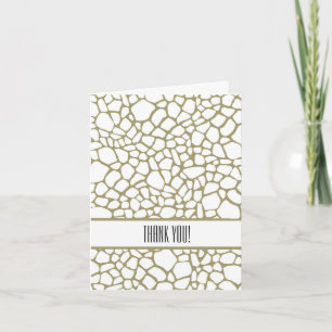 Gold White Giraffe Print Vielen Dank Dankeskarte