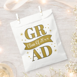 Gold & White Graduation Party Geschenktütchen