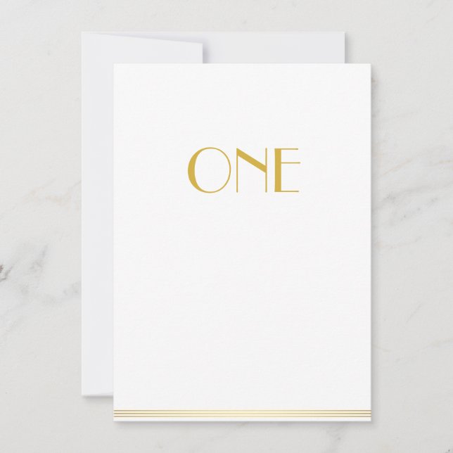 Gold White Great Gatsby Cards anstelle von Favorit Einladung (Vorderseite)