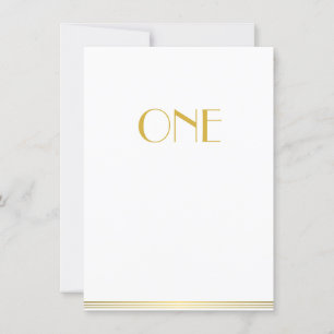 Gold White Great Gatsby Mariage Cartes de table On