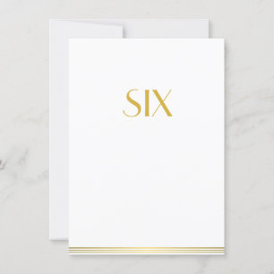 Gold White Great Gatsby Mariage Cartes de table Si