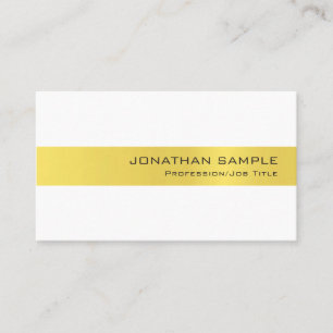 Gold White Luxury Design Trendy Beruflich Visitenkarte