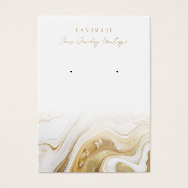 Gold White Marbour Agate Display Cards sammeln (Vorderseite)