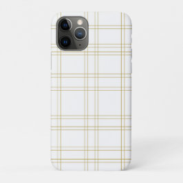 Gold & White Minimal Modernes, Kariertes, sauberes Case-Mate iPhone Hülle