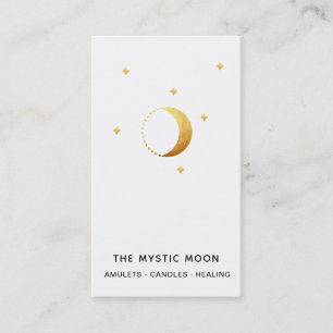 *~* Gold White - Mondstars Mystic Moon Luna Visitenkarte