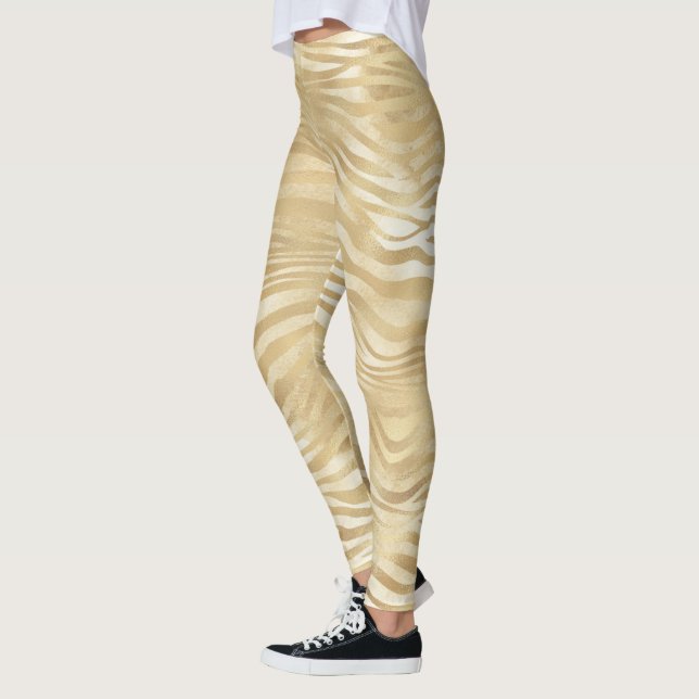 Gold White Ombre Zebra Leggings (Links)