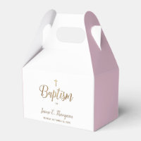 Gold White Pink Taufe Cross Custom Vielen Dank Fav