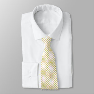 GOLD WHITE SCALE PATTERN KRAWATTE
