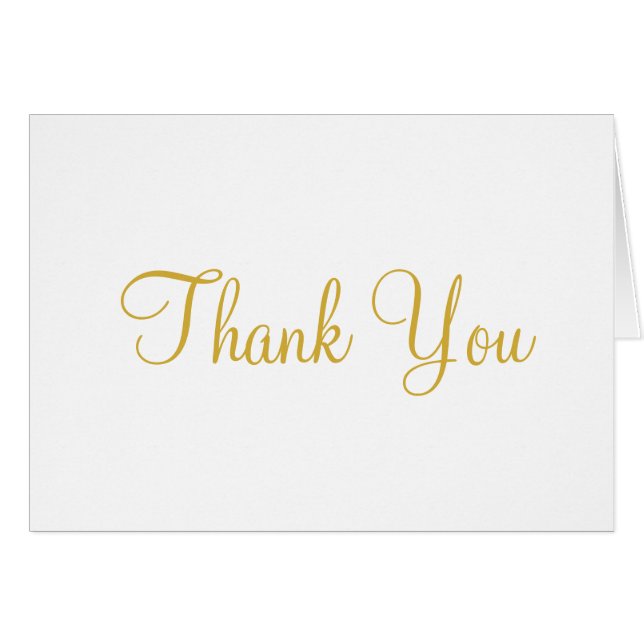 Gold White Wedding Vielen Dank (Vorderseite (Horizontal))