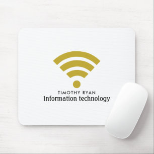 Gold Wi-Fi-Logo, Informationstechnologie, Computer Mousepad