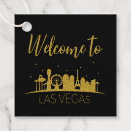 Gold Willkommen bei Las Vegas Geschenktasche Hochz Geschenkanhänger