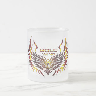 Gold Wing Glasbecher Mattglastasse
