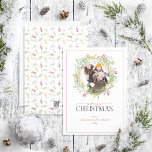 Gold Winter Greenery Wreath Frohe Weihnachtsfeier  Feiertagskarte<br><div class="desc">Suchen Sie eine schöne, einfache und elegante Urlaubskarte? Schauen Sie nicht weiter als unsere Gold Winter Greenery Wreath Frohe Weihnachts-Foto-Urlaubskarte! Diese atemberaubende Karte bietet eine lockere Krananlage von festlichen Aquarellwinterberry-Botanicals, die Ihr Foto umgibt. 'Frohe Weihnachten' ist in einem beliebten Schriftart-Duo geschrieben, das mit Kalligraphie und Serifen versehen ist. Die Karte...</div>