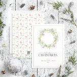 Gold Winter Greenery Wreath Frohe Weihnachtsfeiert Feiertagskarte<br><div class="desc">Wie kann man den Feiertag besser vermitteln als mit unserer Gold Winter Greenery Wreath Frory Weihnachtskarte? Diese atemberaubende Karte verfügt über eine lockere Krananlage festlicher Aquarellwinterberry-Botanicals. Das Wort "Merry" ist elegant in einem Skript-Schriftart geschrieben, was es zu einer perfekten Karte macht, um Liebenden in der Nähe und weit zu schicken....</div>
