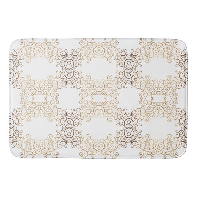 Gold Wirbel Arabesque Badematte (Vorderseite)