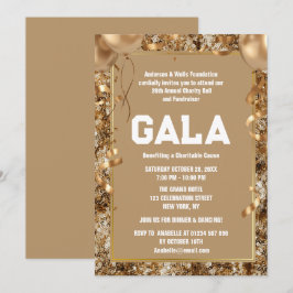 Gold Wohltätigkeit Ball Corporate Fundraising-Part Einladung