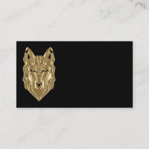 Gold Wolf Business Cards Visitenkarte